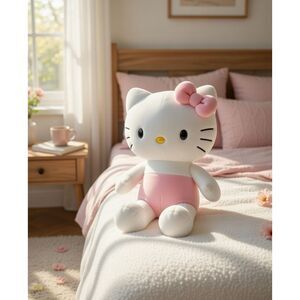 Build A Bear Sanrio Hello Kitty Summertime 18” Plush w/ Pink Bow